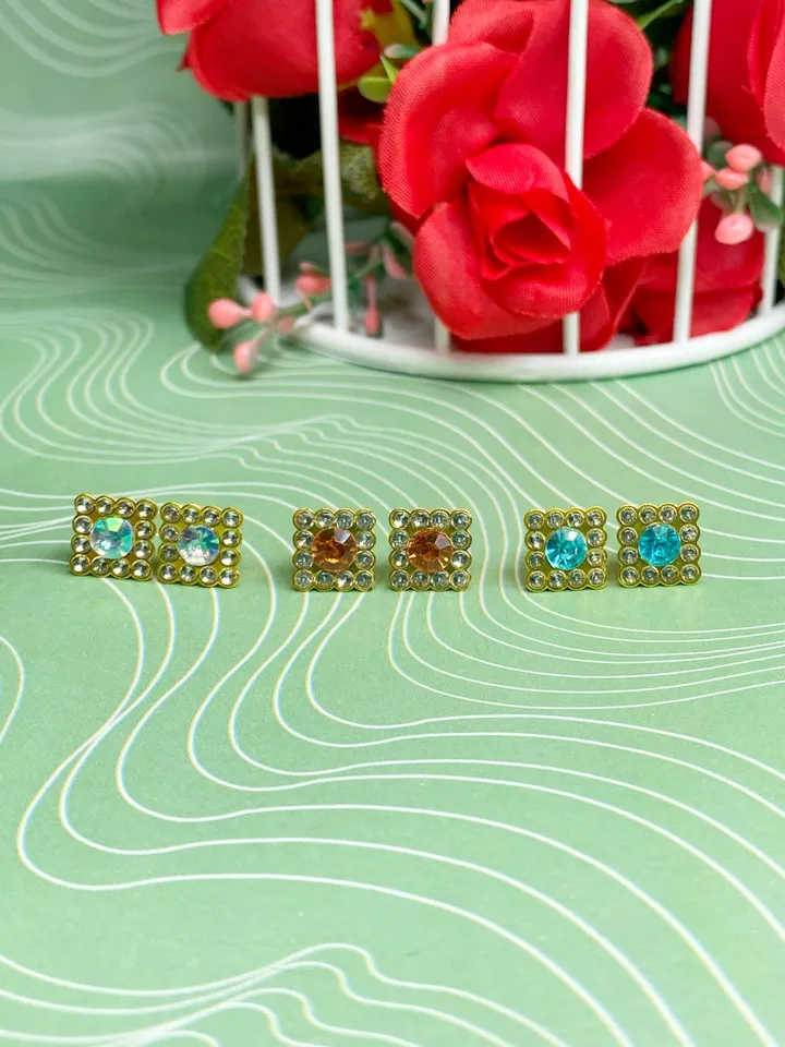Stud earrings. Handmade jewelry.