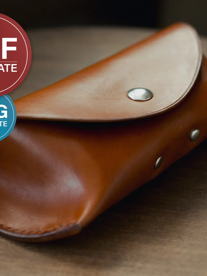 Leather Glasses Case Pattern: DIY Sunglass Case Template (PDF, SVG) + Video