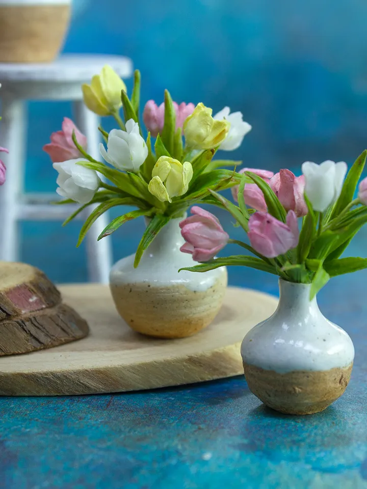 TUTORIAL Miniature tulips with air dry clay