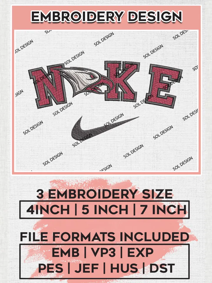 Ni.kee North Carolina Central Eagles Team Logo embroidery designs, NCAA North Carolina Central Eagles Logo Machine embroidery designs, NCAA Team Logo embroidery designs, NCAA Game Day Machine embroidery designs, Digital Download