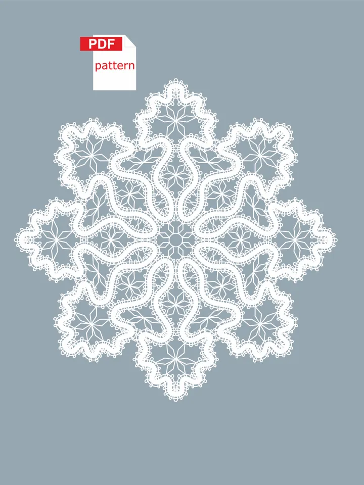 Bobbin lace Pattern of Napkin 10,5 "