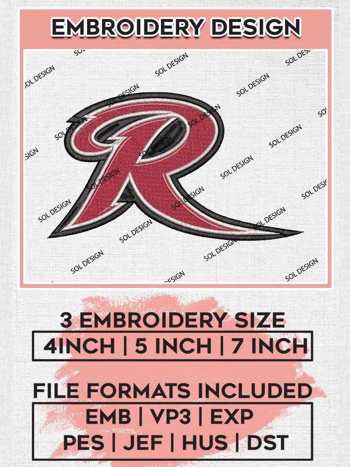 Rider Broncs Team R Letter Logo embroidery designs, NCAA Rider Broncs Logo Machine embroidery designs, NCAA Team Logo embroidery designs, NCAA Game Day Machine embroidery designs, Digital Download