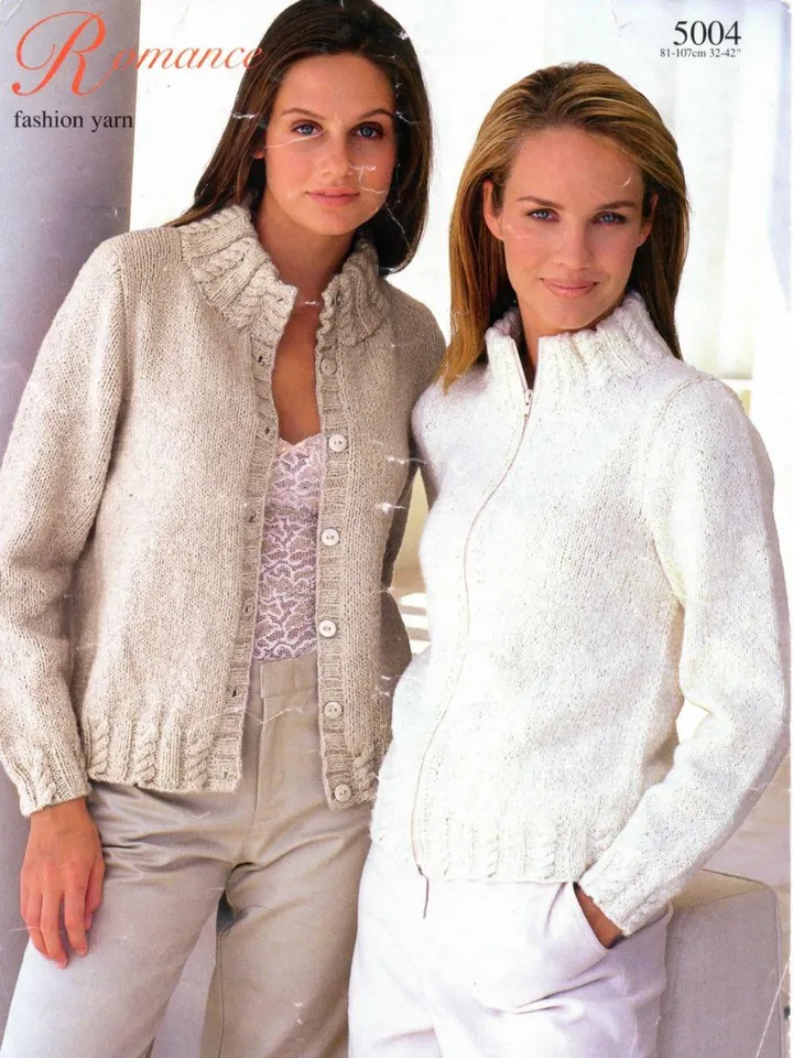 Aran cardigan knitting pattern classic easy pattern cardigan button Zip instant download