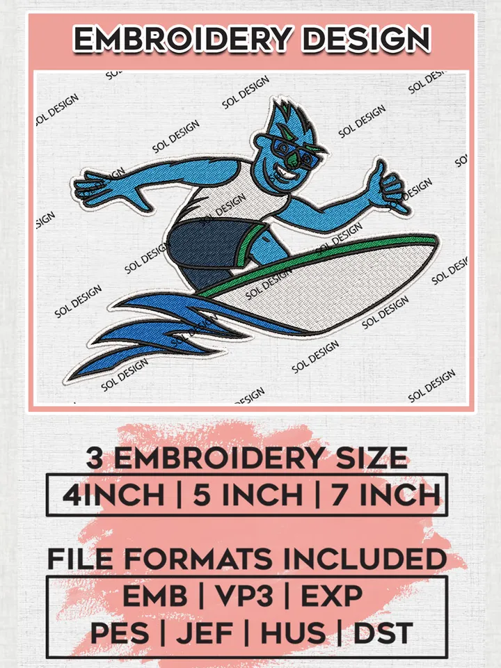 Texas A&M Corpus Christi Islanders Team Funny Logo Embroidery Design Files, NCAA Texas A&M Corpus Christi Islanders Machine Embroidery, NCAA Teams, Game Day, 3 sizes, NCAA Machine embroidery designs, Digital Download