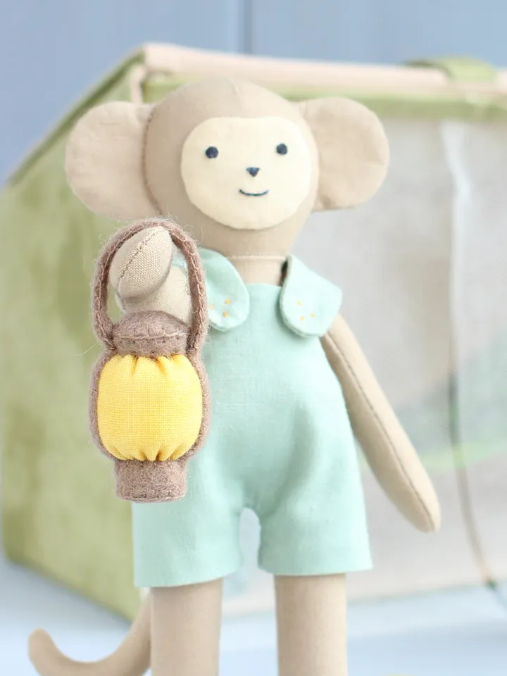 3 PDF Mini Monkey, Lion and Safari Tent Sewing Patterns Bundle