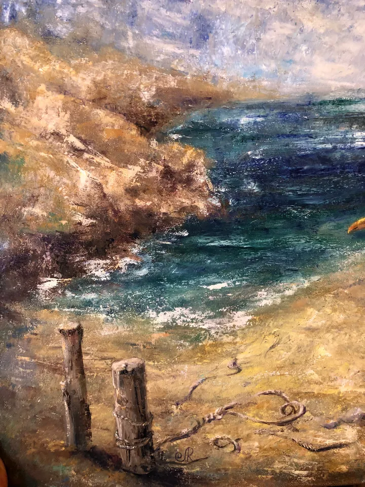 Seagull Painting Beach Oil Painting Seascape Painting Original Sea Painting Coastal Wall art
