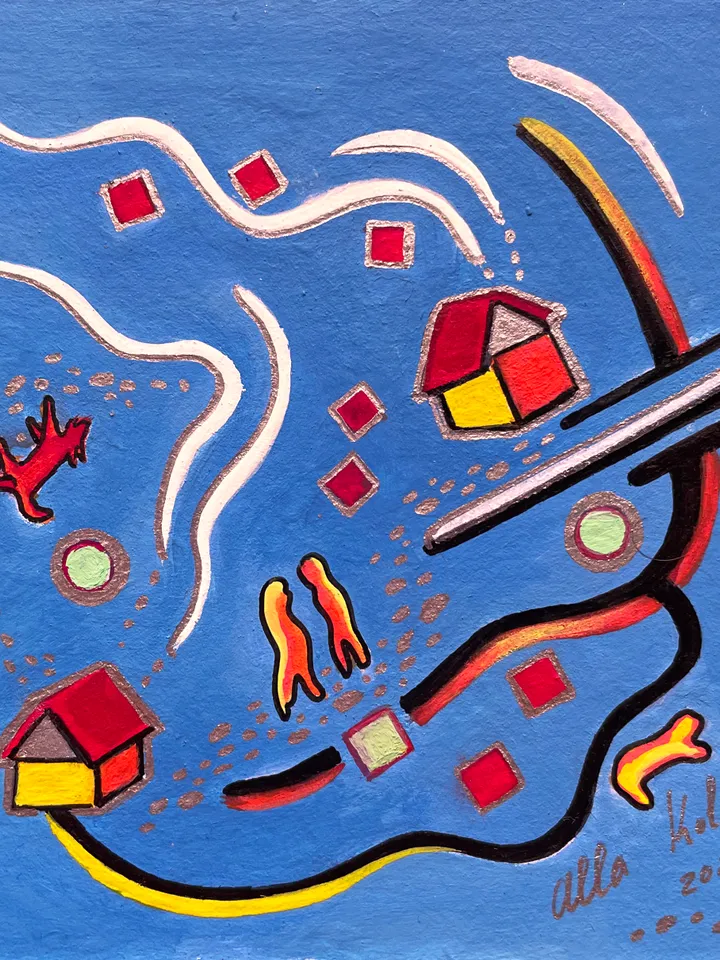 Blue painting
Suprimatism