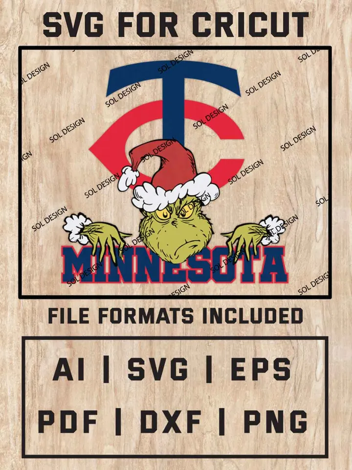 Grinch Minnesota Twins SVG, MLB SVG Design, MLB Minnesota Twins Logo SVG, MLB Twins Cricut, Christmas Svg, Grinch svg, Digital Download