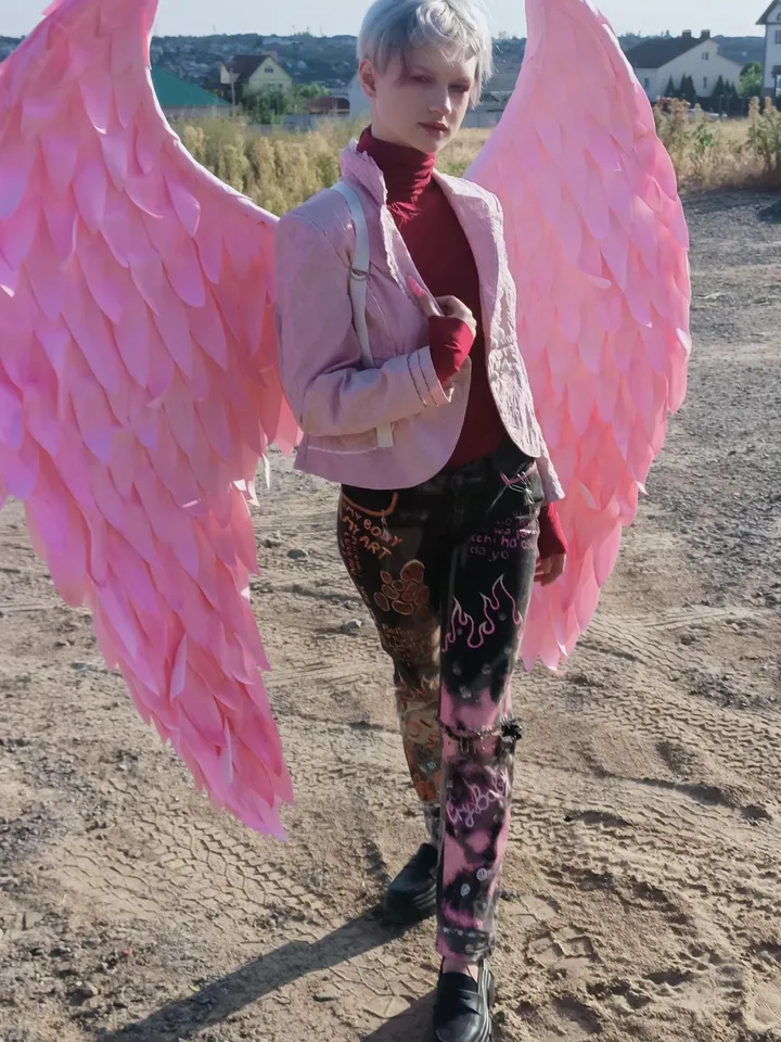 angel wings, pink wings, wedding wings, cosplay wings, dance wings, wings