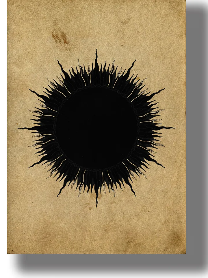The Black Sun. Esoteric occult symbol.