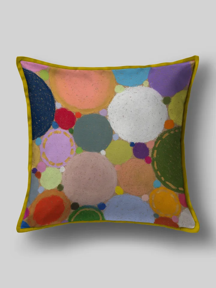 Printable pattern Abstract colored circles, Large poster, Digital file, Home decor, Art print, Color oil pastel painting