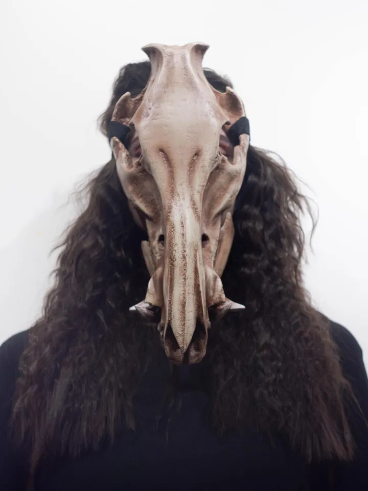 Boar Skull Mask | animal skull mask | Viking skull Mask | resin skull mask | cosplay face mask | halloween scary mask | creepy mask