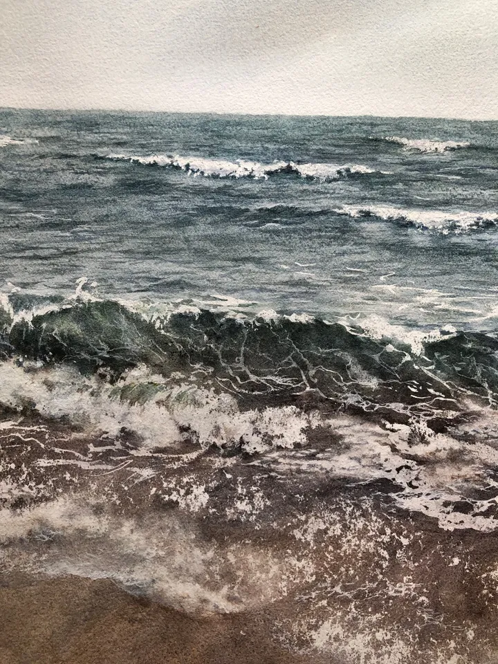 Seascape Painting Original Painting Watercolor Sea Painting