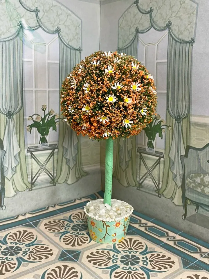 Topiary for a dollhouse. 1:12. Handmade. Plant for a doll.