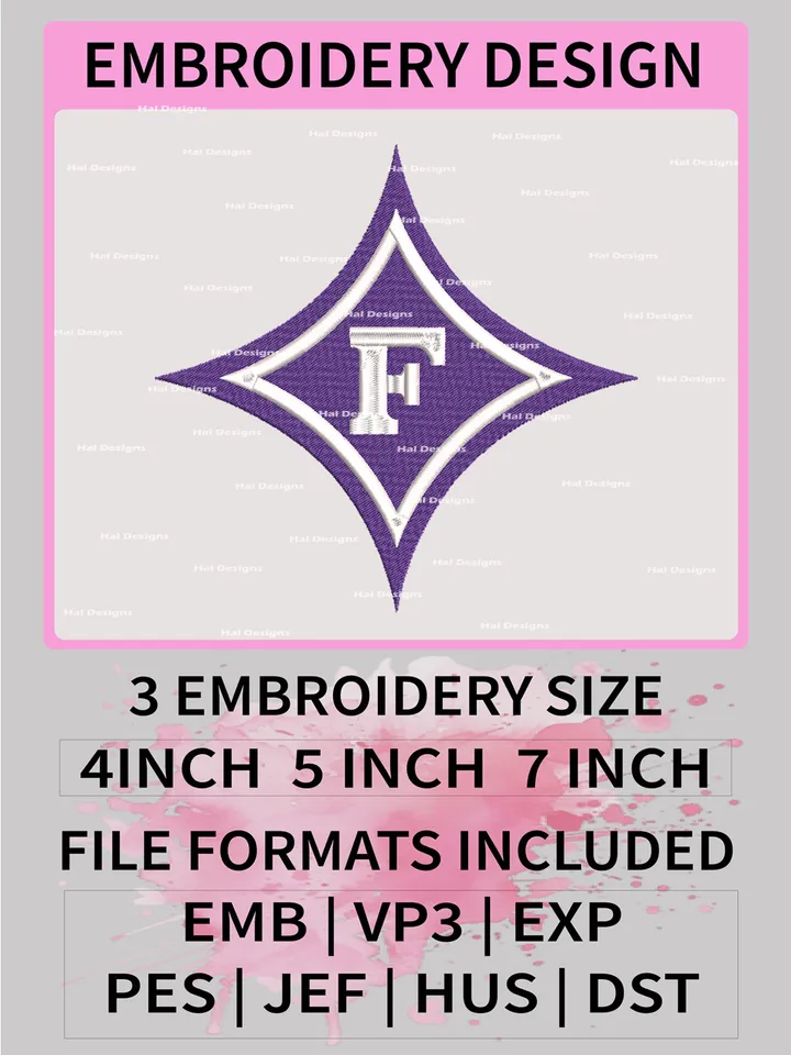 NCAA Furman Paladins Embroidery File, 3 Sizes, 6 Formats, NCAA Machine Embroidery Design, NCAA Logo, NCAA Teams