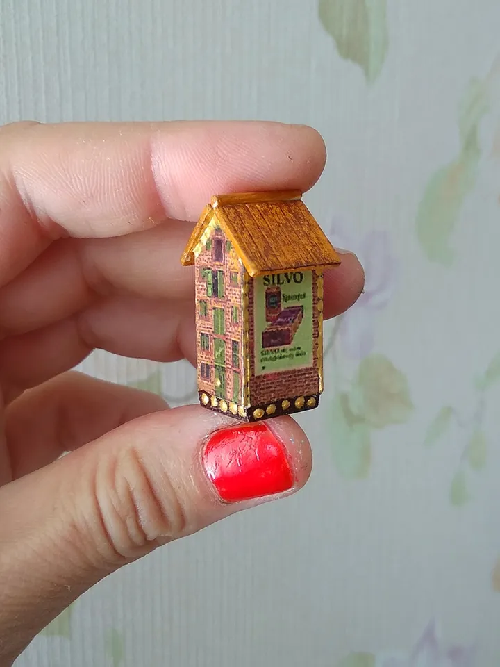 Houses for cockle roomboxes. Doll toy.1:12 scale.