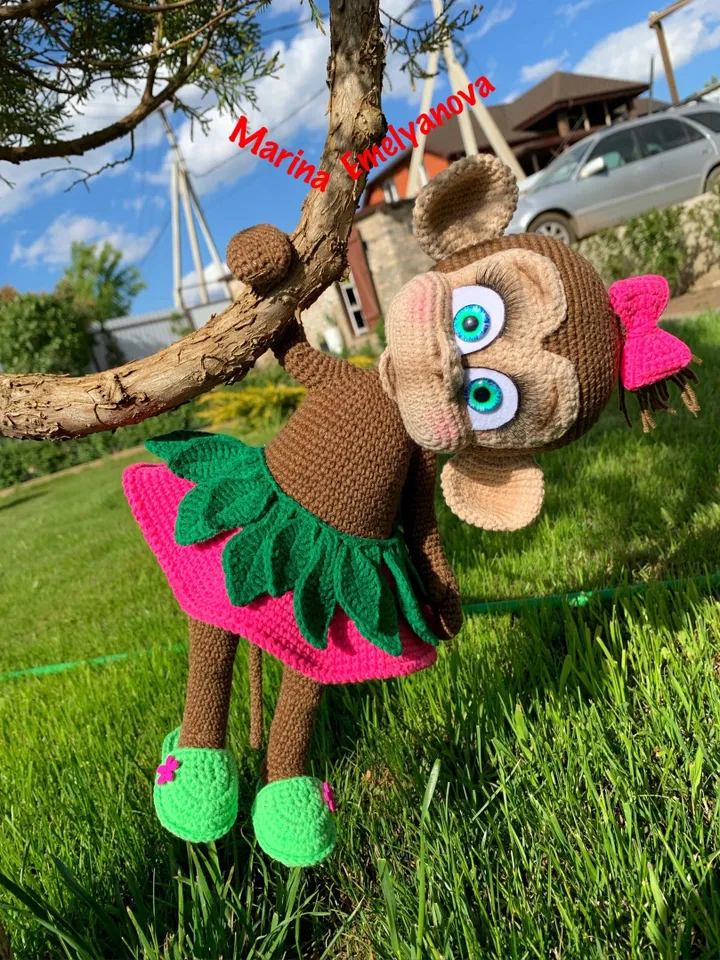 Digital Download - PDF. 2 Crochet Patterns Monkeys. DIY amigurumi toy tutorial.