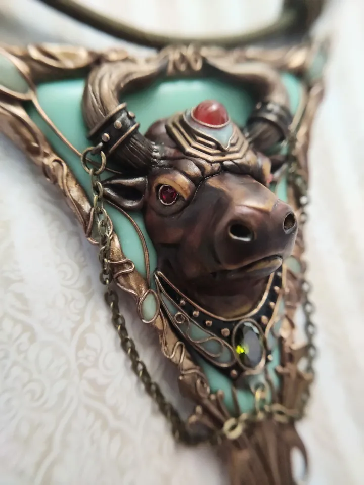 Minotaur Pendant, Minotaur Necklace,Mythology charm, necklace animal