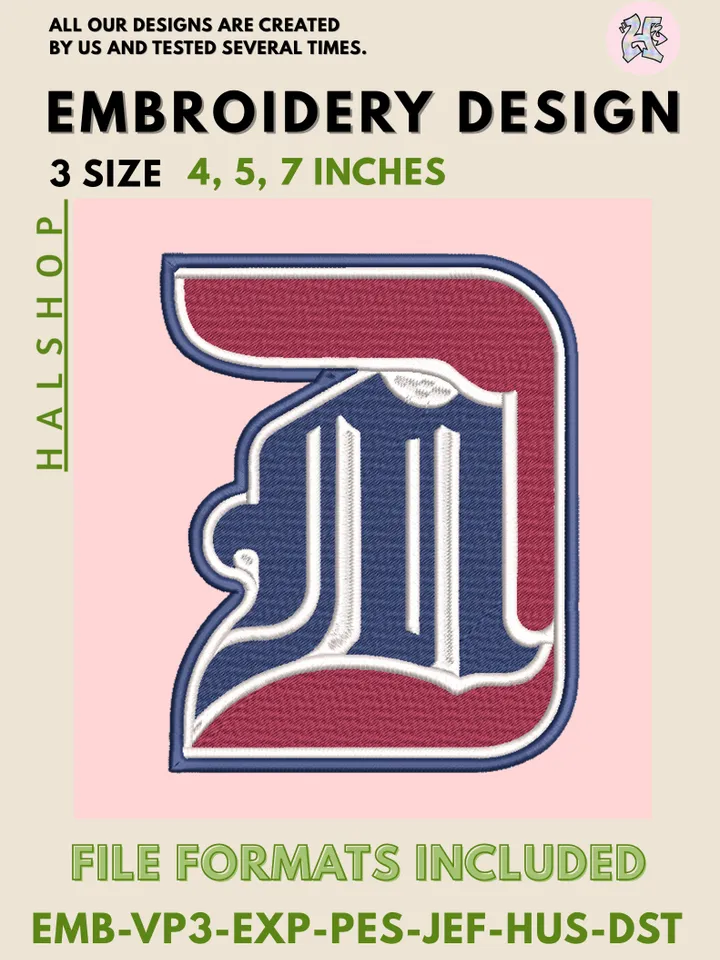 Detroit Mercy Titans NCAA Team Funny Mascot Logo Embroidery Design Files – College Sports Machine Embroidery, 3 Sizes, Digital Instant Download