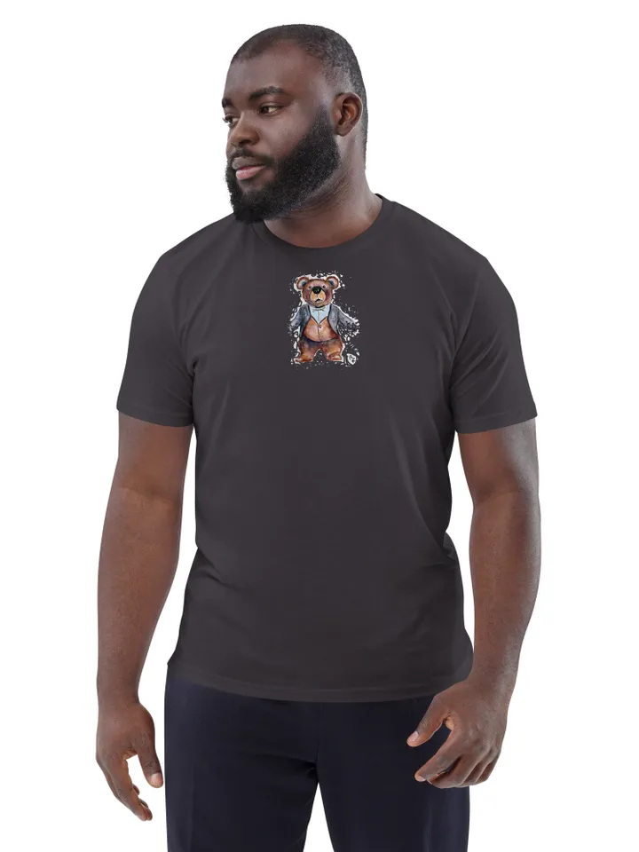 Teddy bear designer Unisex organic cotton t-shirt made with my original watercolor painting unique handmade unisex gift