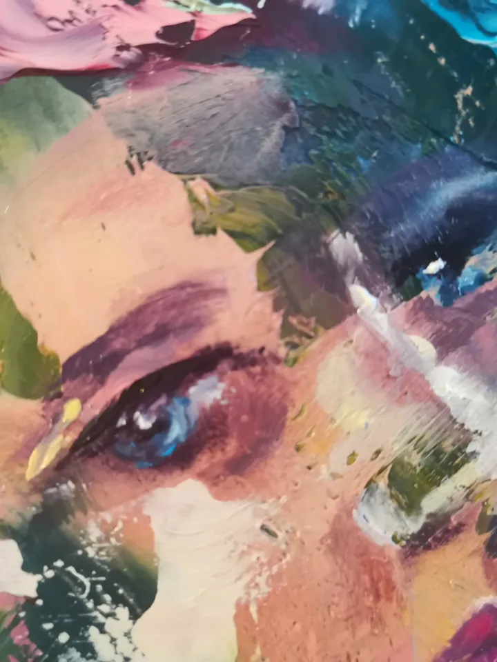 Nude Dream art Abstract Angel Girl Art Original Oil Painting Artist Svinar Oksan