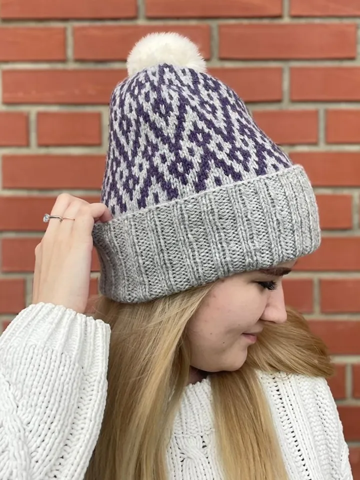 Warm handmade knitted hat