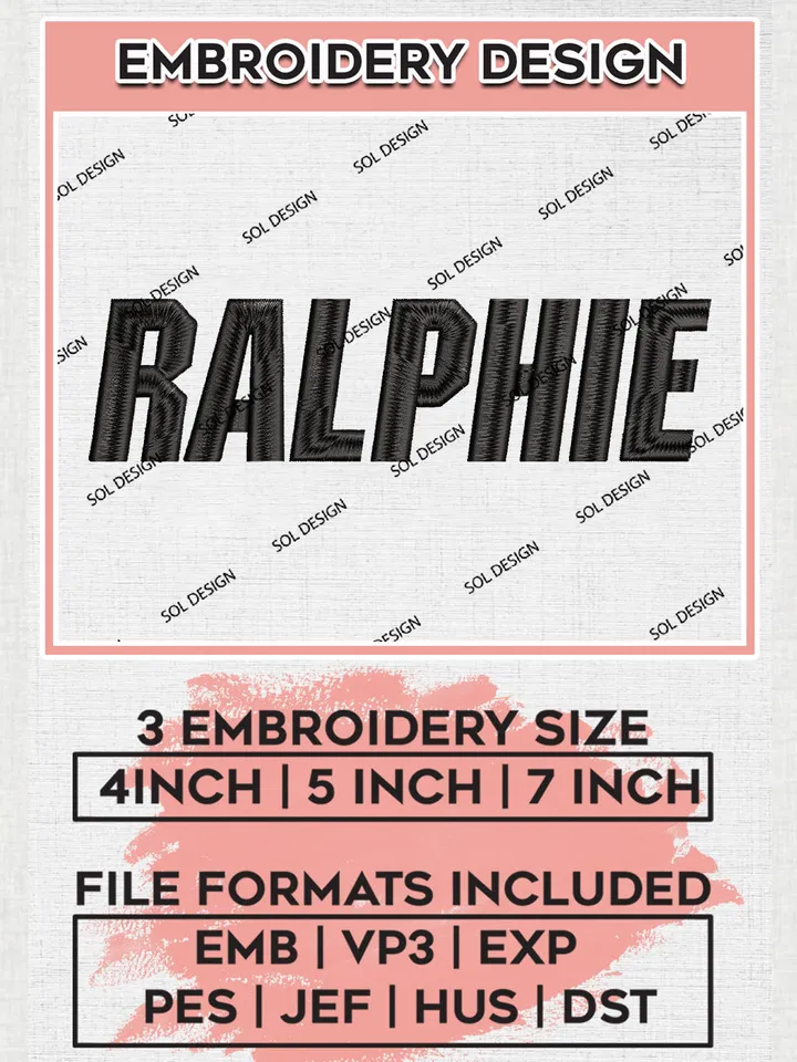 NCAA Ralphie Team Word Logo Embroidery Design Files, NCAA Colorado Buffaloes Machine Embroidery, NCAA Teams, 3 sizes, NCAA Machine embroidery designs, Digital Download