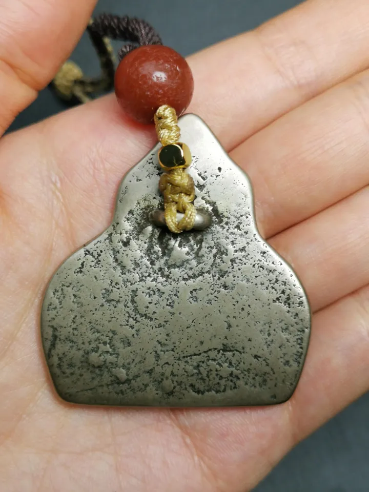 Gandhanra Vintage Tibetan Buddha Statue Pendant,3 Longevity Bodhisattvas - Amitayus,White Tara,Unisavijaya,Protective Amulet,40 Years Old