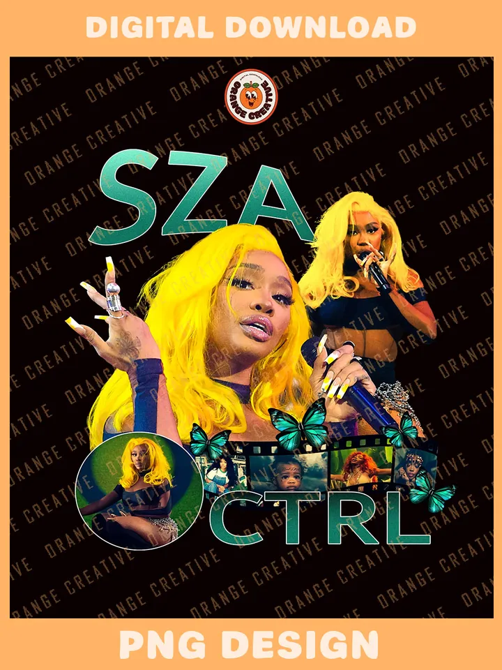 90s SZA Ctrl Retro Bootleg T-shirt PNG, 90s Bootleg Template, Graphic SZA Ctrl PNG Files, Custom Bootleg Hip Hop Rap Tee, Digital Download