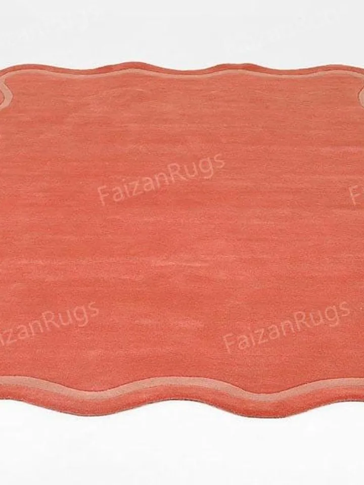 Buy 8x10 Irregular Red Shaped Rug | Hand-Tufted 100% Wool Handmade Area Rug | Carpet for Home, Bedroom, Living Room, Kids Room, Custom Rug