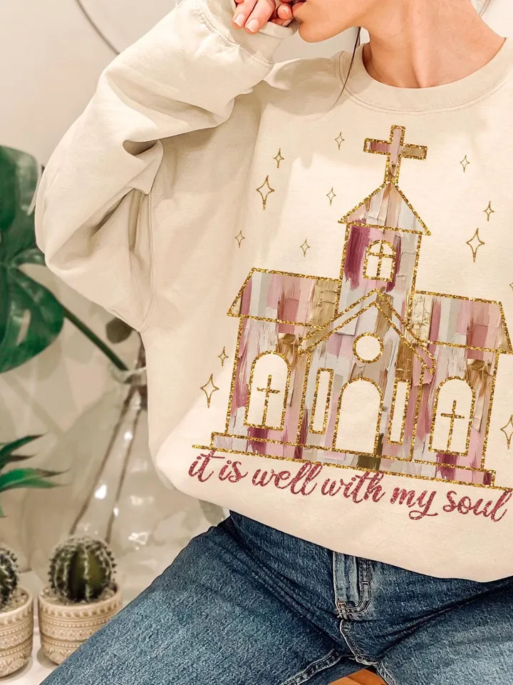 Church PNG It Is Well With My Soul PNG Christian Shirt Sublimation Design Christian Christmas Religious PNG Scriptures Christmas Png