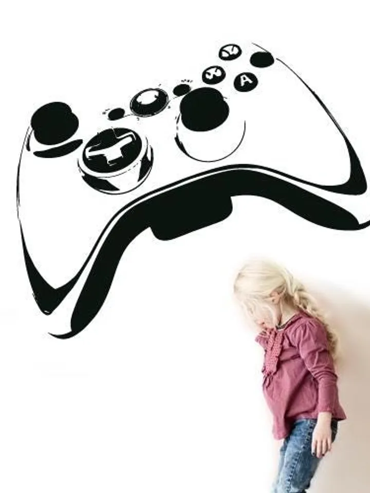 Game Controller Wall decal Joystick Gamer Birthday party decor Backdrop Arch Sticker z1623