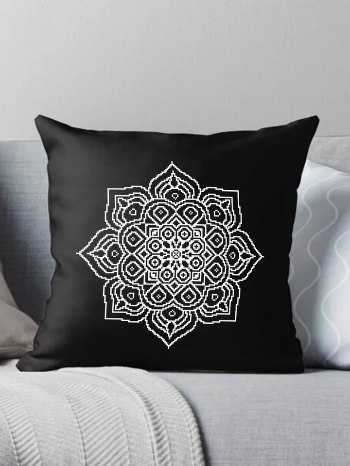 Easy mandala cross stitch pattern download PDF Modern mandala pattern digital PDF, Monochrome cross stitch chart Simple beginner stitch #M33
