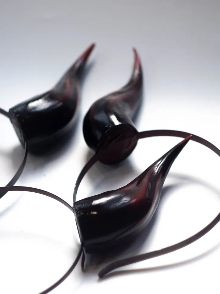 Pack of 3 Small Devil Horns, Lightweight 3d Printed Headset Accessories, Fantasy Cosplay Red Horns for Halloween, Three Pairs of Horns