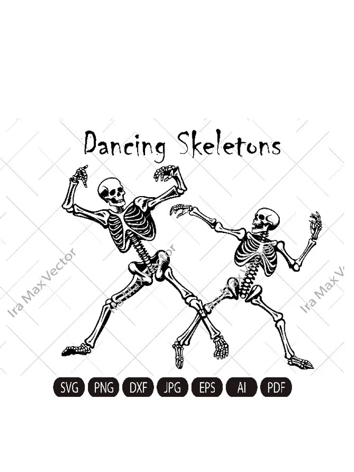 Skeleton svg, Dancing skeleton svg, halloween skeleton svg, skeleton dance svg, spooky season svg, Skull svg, funny halloween svg, Skeletons