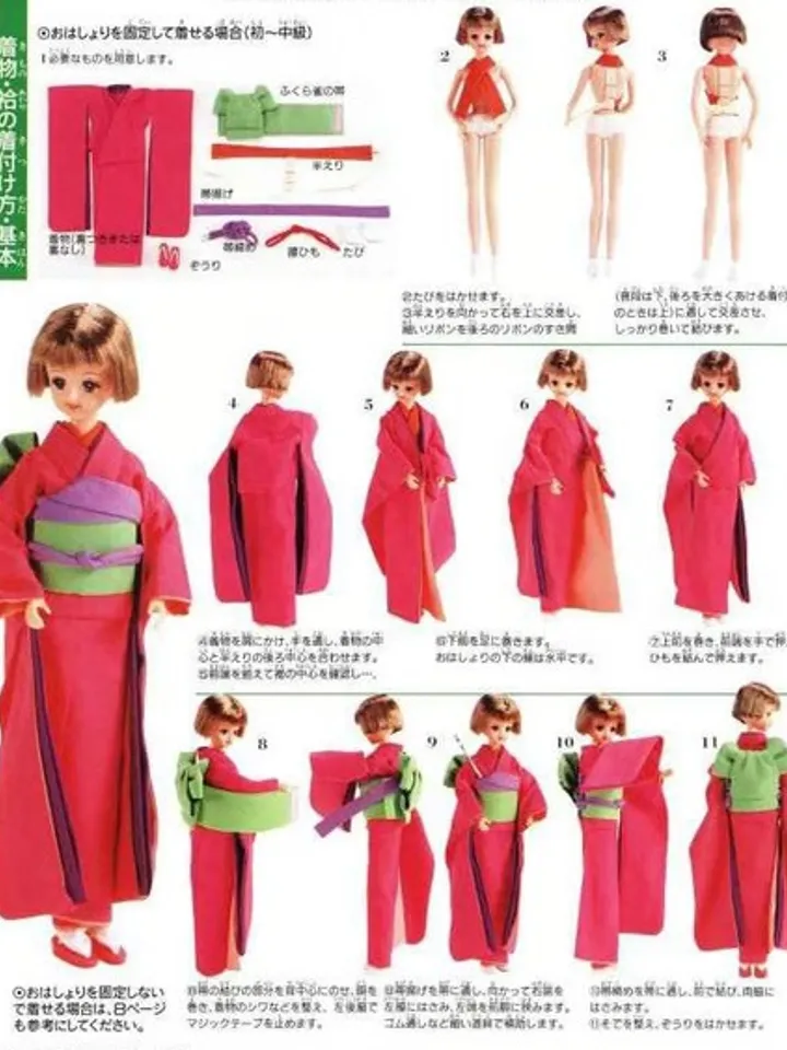 Clothes for Fashionable Dolls Japanese Magazine Sewing Pattern Wardrobe Clothes for Dolls Digital Download PDF