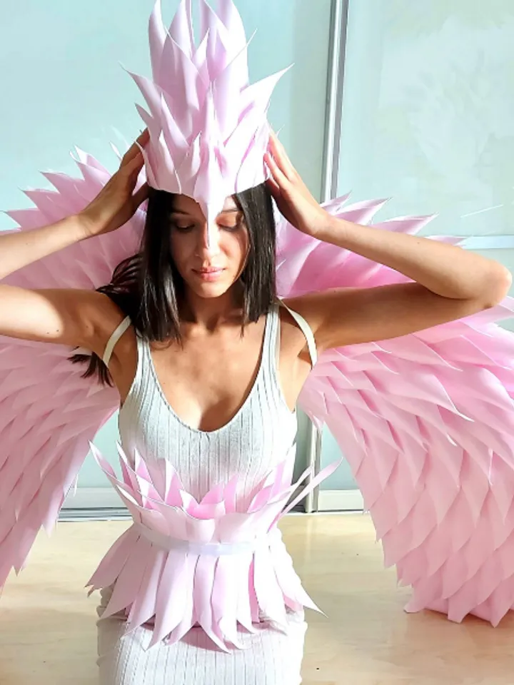 Pink Bride Wings, Wedding Angel Wings, Bride Angel Costume, boudoir photoshoot, bridal shower, Valentine's Day Gift