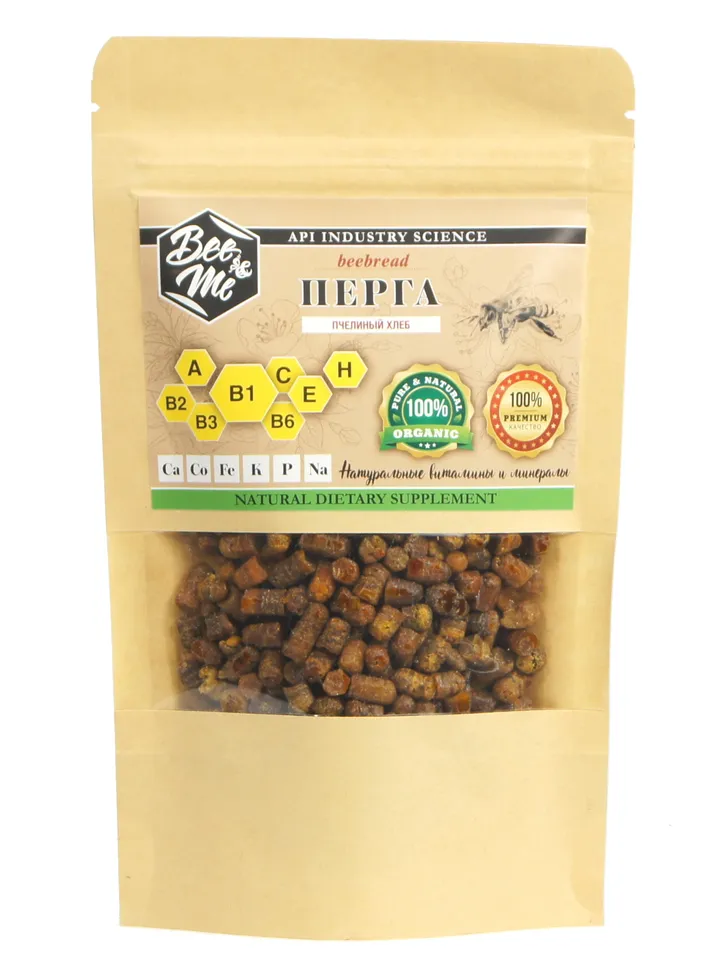 100g BEE BREAD, PERGA, Fresh Organic, Naturally fermented pollen, Ambrosia