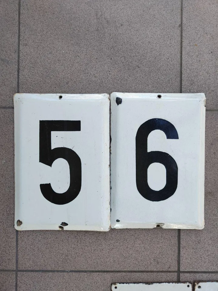 house number large Antique vintage, apartment cottage sign rarity
