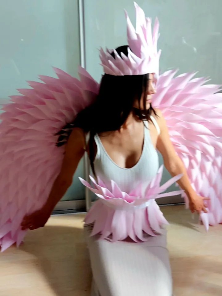 Pink Bride Wings, Wedding Angel Wings, Bride Angel Costume, boudoir photoshoot, bridal shower, Valentine's Day Gift