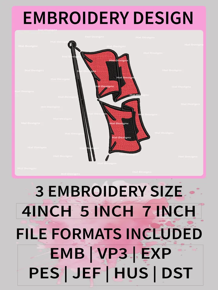 Tulsa Golden Hurricane Embroidery Designs, NCAA Logo Machine Embroidery Files, College Team Embroidery Patterns