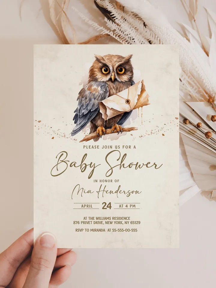 DIY Wizarding World Baby Shower iNVITATION; Magic School Baby Shower Template; School of Wizard Baby Shower invitation template; wh1