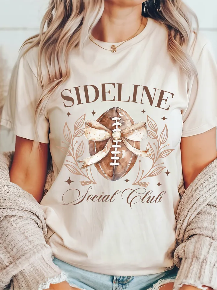 Sideline Social Club, Touchdown Season Coquette Png, Coquette Football png, Football Mom png, Football and Bows png, Football Mama png