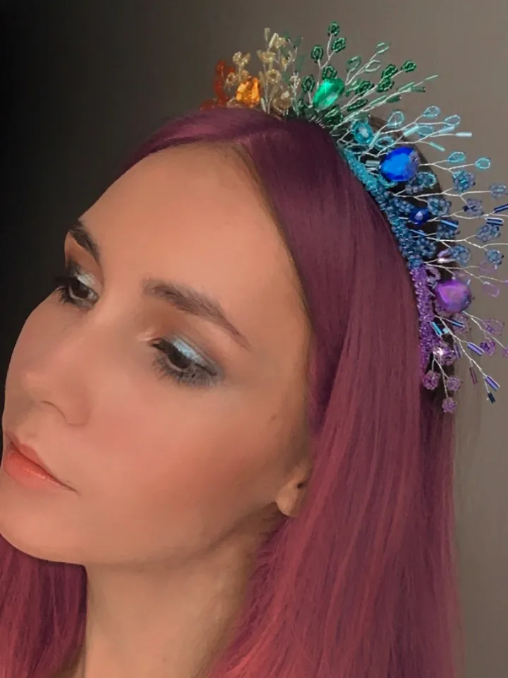 Rainbow crown, Rainbow headpiece, LGBT crown, LGBTQ accessories, Rainbow tiara, Rainbow accessories, Pride jewelry, Pride accessories, Pride crown, Rainbow diadem, lgbt jewelry, lgbt headband, rainbow headband, lgbt wedding, Rainbow wedding