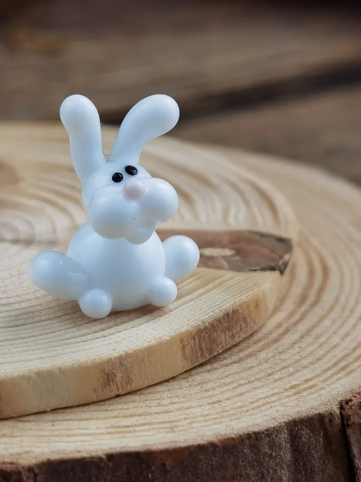WHITE RABBIT FIGURINE Easter figurines Bunny ornament Easter Bunny decor Rabbit lover gift Rabbit statue Miniature dollhouse easter gifts