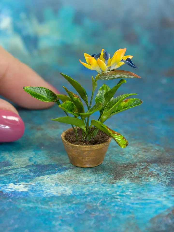 TUTORIAL miniature bird of paradise plant with polymer clay