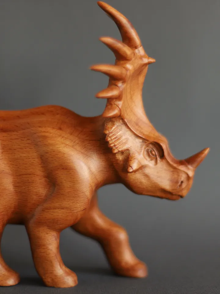 Wooden dinosaur Styracosaurus