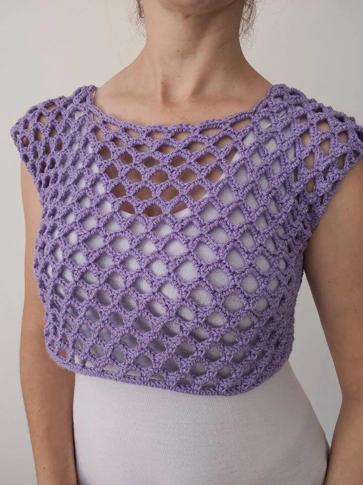Top crochet, Mesh sweater crochet pattern, cropped sweater crochet, crop top crochet pattern pdf
