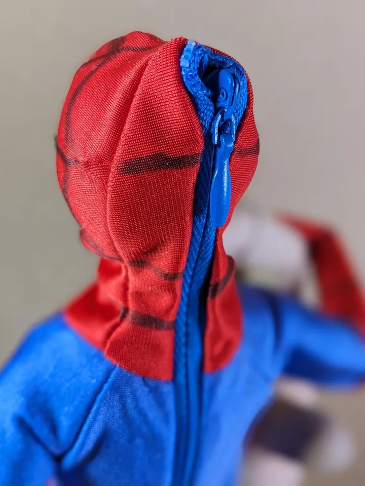 Blue & red cosplay Spider bodysuit for 12-inch fashion male dolls