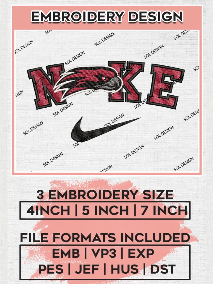 Nike Saint Joseph's Hawks Machine Embroidery Design, NCAA Saint Josephs Hawks Embroidery Design files, NCAA Logo Embroidery Designs, NCAA Machine Embroidery Designs, Digital Download